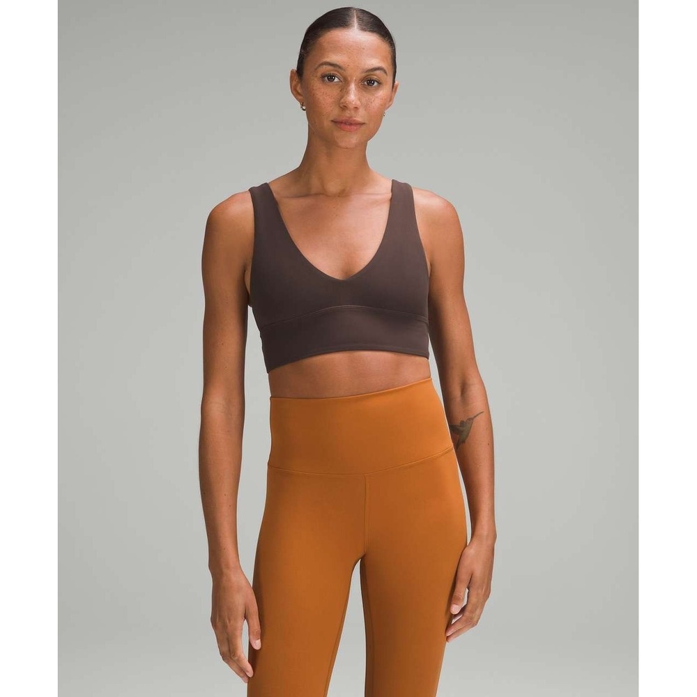 Lululemon Align V-Neck Bra *Light Support, A/B Cup Espresso Brown Size 6